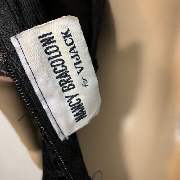 SOLD Vintage 80s Gothic Princess Black Lace Tulle Mermaid Cocktail Formal Dress - Picture 12 of 14